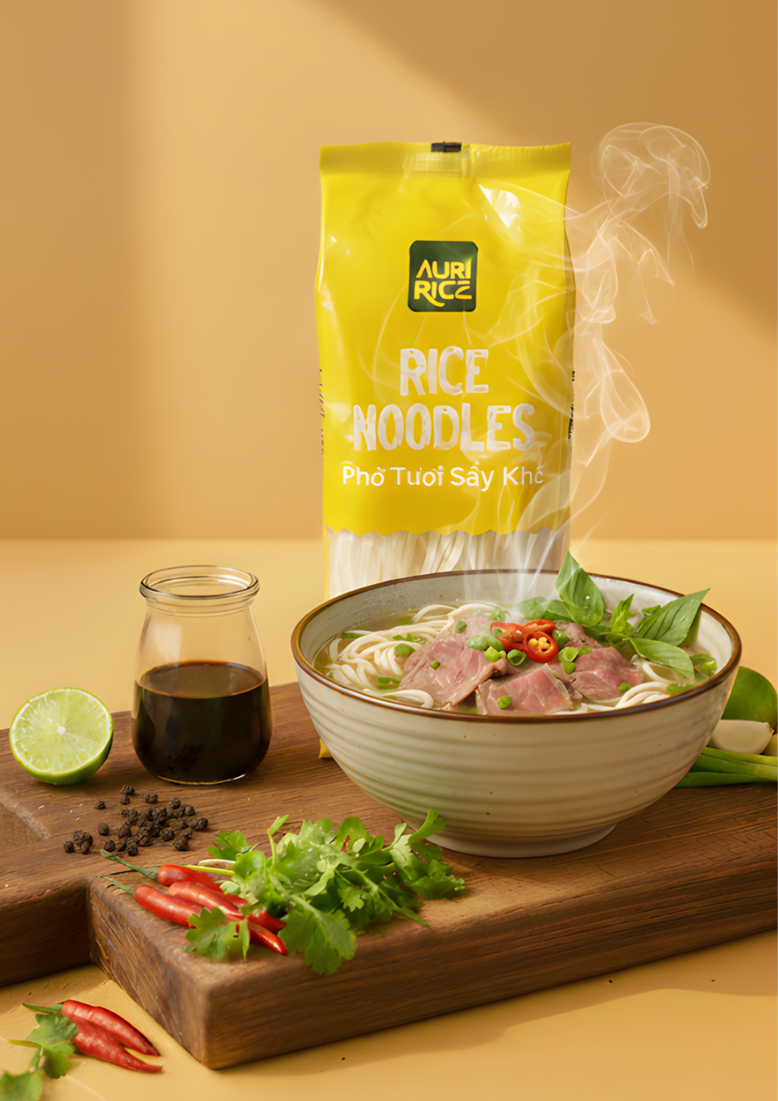 Freshly Dried Pho Noodles